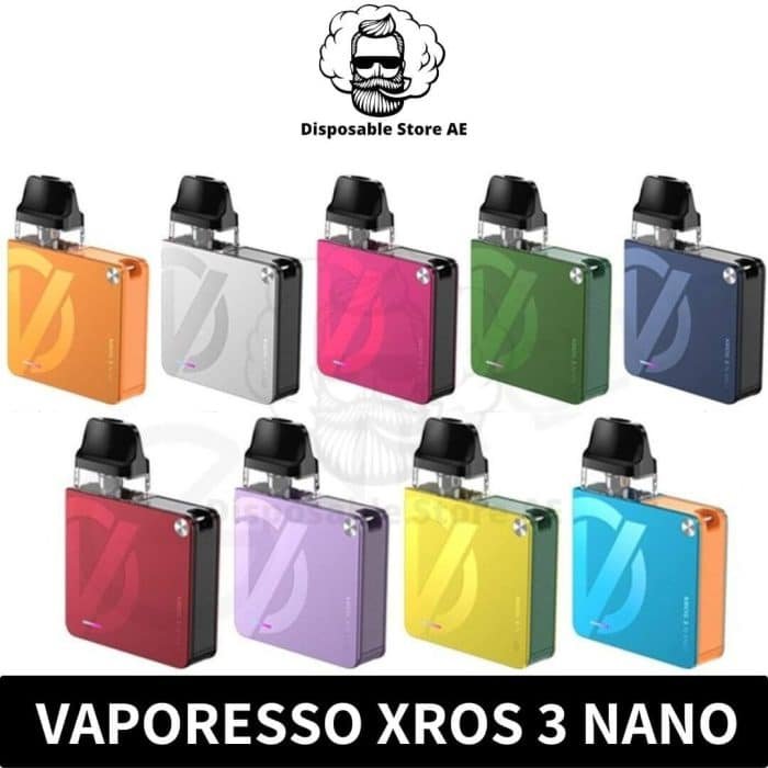 9 Flavors Vaporesso Xros 3 Nano Pod Kit 1000mAh Pod System in UAE.