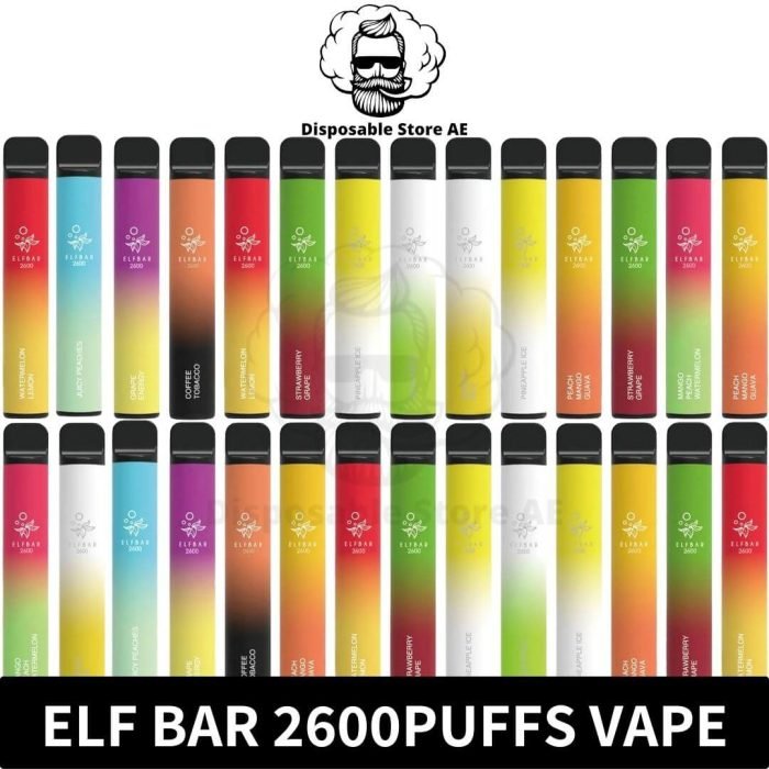 Best Elf Bar 2600Puffs Disposable Vape 20mg 1050mAh Rechargeable Vape in Dubai, UAE - Disposable Store AE Elf Bar 2600 UAE Elf Bar 2600 Dubai