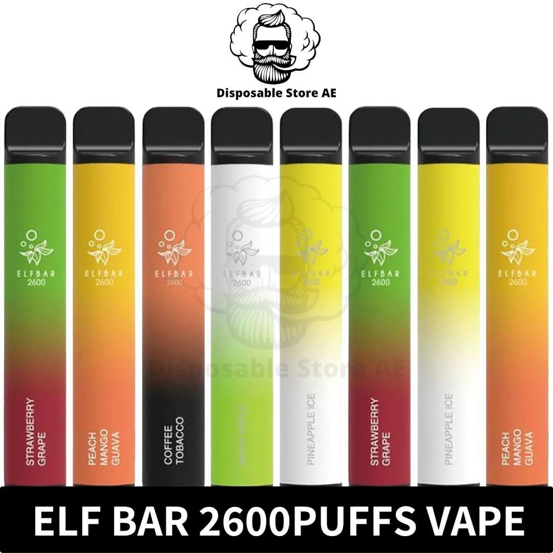 Best Elf Bar 2600 Puffs 2 nicotine Disposable Vape 20mg 1050mAh