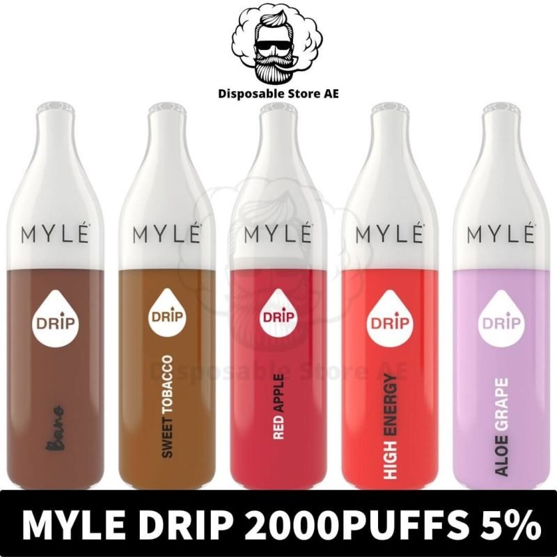 Myle Drip 2000Puffs Disposable 5% Rechargeable Vape in Dubai, UAE Drip 2000 UAE Drip 2000 Dubai