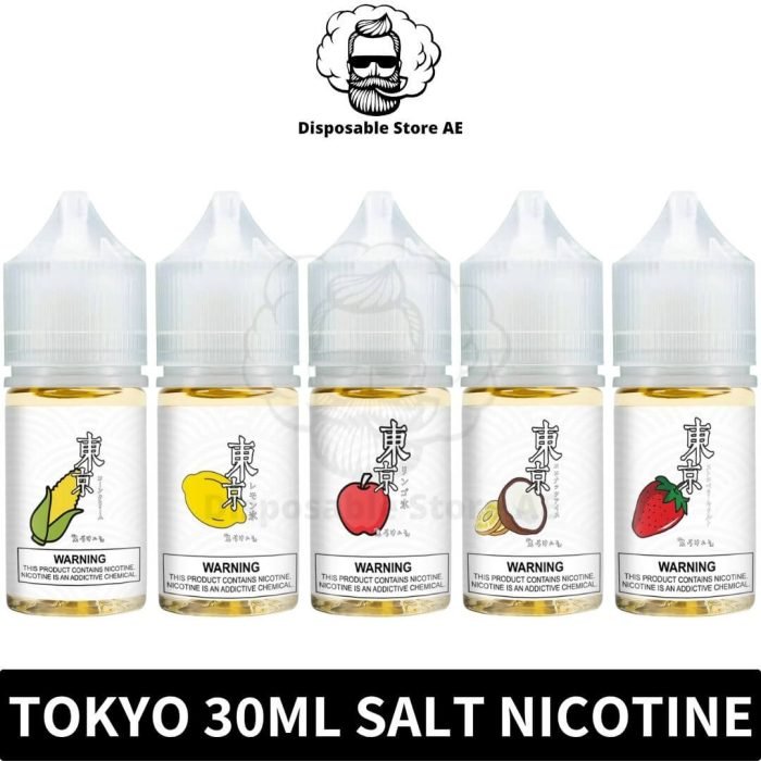 Tokyo 30ml Salt Nicotine 0mg 20mg 30mg 50mg in Dubai, UAE - Disposable Store AE Tokyo Salt Nic UAE