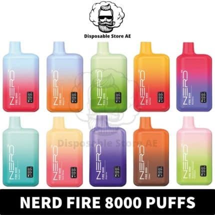 BEST Buy Nerd Fire Disposable 8000Puffs 2% Rechargeable Vape in Dubai, UAE - 650mAh - Nerd 8000Puffs - Nerd Fire 8000Puffs Near me