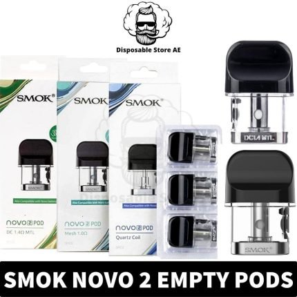 BEST Buy Smok Novo 2 Pods Replacement Empty Pod Cartridge MTL & MESH in Dubai, UAE (3PCS) - Novo 2 Replacement Pod - Novo 2 Pod Cartridge NEAR ME VAPE DUBAI