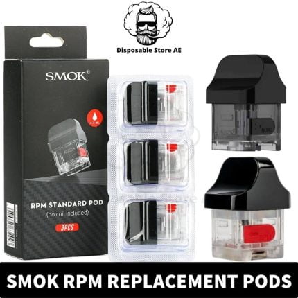 Best Buy Smok RPM Pods Empty Replacement Pod Cartridge in Dubai, UAE - 4.3ml 4.5ml-3PCS Per Pack-Smok RPM Empty Pods vape Dubai Near me RPM Replacement Pods