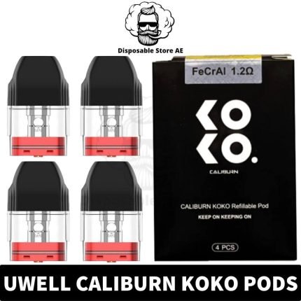 Best Buy Uwell Caliburn Koko Pods Empty Replacement Pod Cartridge in Dubai, UAE (4PCS Per Pack) - Caliburn Koko Pod Cartridge - vape Near me vape dubai
