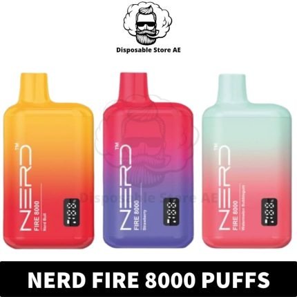 Buy Nerd Fire Disposable 8000Puffs 2% Rechargeable Vape in Dubai, UAE - 650mAh - Nerd 8000Puffs - Nerd Fire 8000Puffs Near m