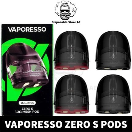 best Buy Vaporesso Zero S Pods Empty Replacement Pod Cartridge in Dubai, UAE - MESH - 1.0ohm - 1.2ohm (2PCS Per Pack) - Zero Pods Near me