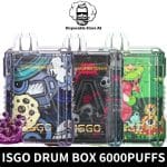 ISGO Drum Box Disposable 6000Puffs 5% Rechargeable Vape in Dubai- ISGO 6000Puffs 50mg- Isgo Drum Box 6000Puffs vape Near me vape dubai