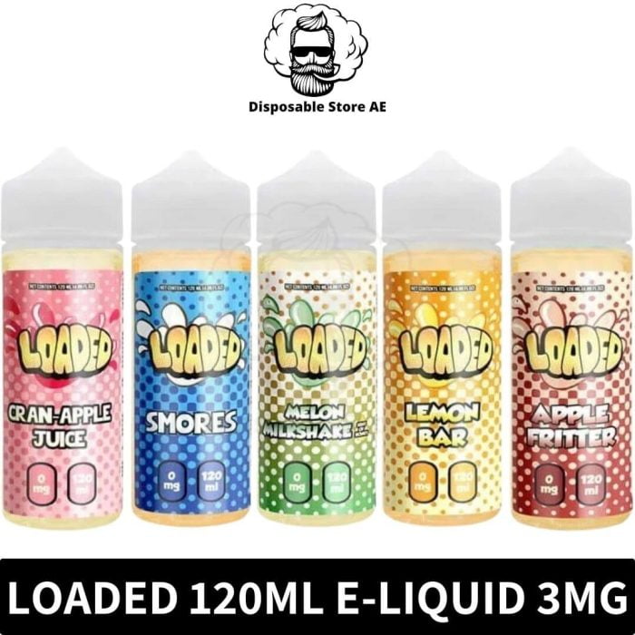 Loaded 120ml Vape Juice 3MG All Flavors in UAE- Loaded 120ml Liquid- Loaded 120ml Juice- Vape Juice Dubai near me- 120ml vape juice