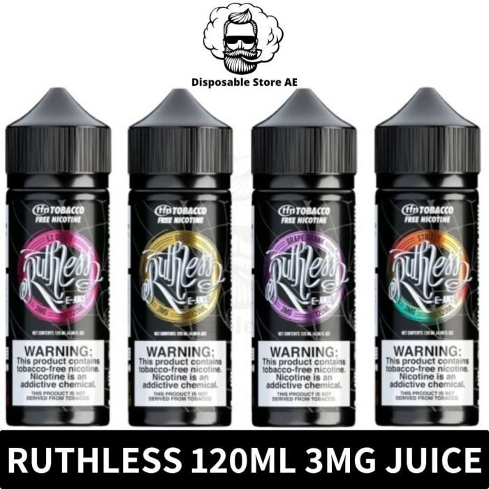 Ruthless E-juice 120ML 3mg All Flavors in UAE0- Ruthless 120ml Vape Juice- Ruthless Vape Juice 120ml- Vape Juice near me vape dubai