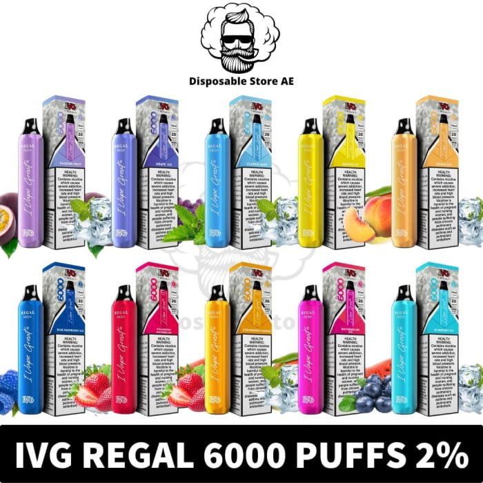 best Ivg Regal 6000 Puffs 2% Nicotine Disposable vape in Dubai - IVG Regal 6000 Puffs - IVG 6000Puffs Dubai UAE - Vape Dubai vape near me