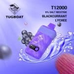 Tugboat T12000 Disposable 12000 Puffs 50Mg Blackcurrant Lychee Rechargeable Vape In Dubai, UAE