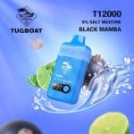 Tugboat T12000 Disposable 12000 Puffs 50Mg Black Mamba Rechargeable Vape In Dubai, UAE