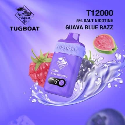 Tugboat T12000 Disposable 12000 Puffs 50Mg Guava Blue Razz Rechargeable Vape In Dubai, UAE