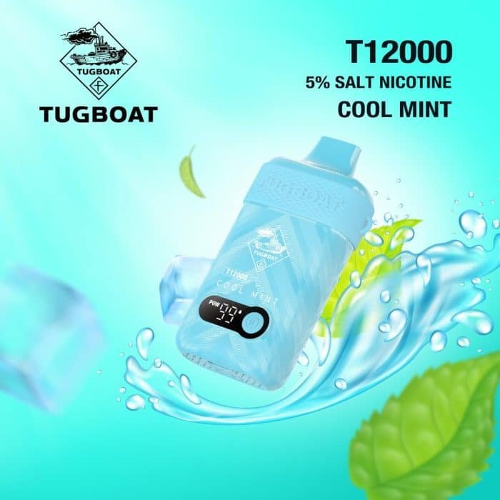 Tugboat T12000 Disposable 12000 Puffs 50Mg Cool Mint Rechargeable Vape In Dubai, UAE