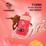 Tugboat T12000 Disposable 12000 Puffs 50Mg Red Energy Rechargeable Vape In Dubai, UAE