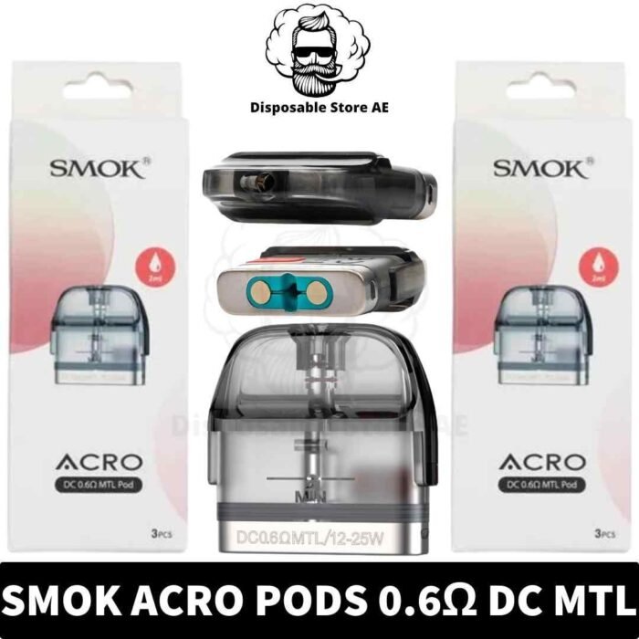 0.6 MESHED Buy SMOK Acro Pod Cartridge in UAE - SMOK Acro Pods Dubai - SMOK Acro Pod Cartridge Dubai - SMOK Cartridge - SMOK Pods Shop near me