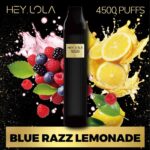 BLUE RAZZ LEMONADE Buy HEY LOLA 4500 Puffs Disposable 10ml 20mg Rechargeable Vape in Abu Dhabi, UAE - HEY LOLA Disposable Buy in Dubai 1.2 ohm Near Me