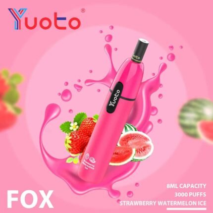 STRAWBERRY WATERMELON ICE CREAM Buy YUOTO Fox 3000 Puffs Rechargeable in UAE - YUOTO Fox Disposable 50mg Rechargeable Vape in Dubai - YUOTO 3000 Puffs vape Near Me
