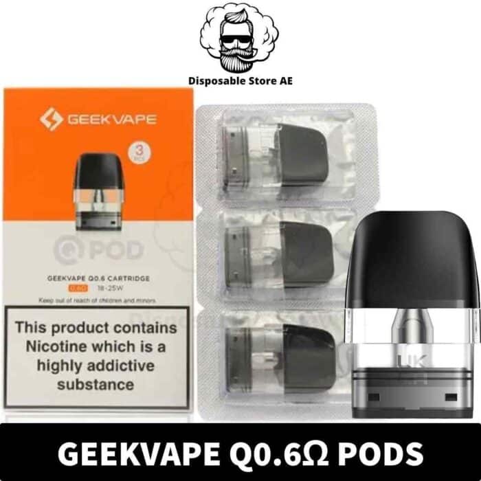 Buy GEEKVAPE Q Pods in UAE - GEEKVAPE Pods Dubai - Q 0.6ohm in Dubai - Q 0.8ohm in Dubai - Q 1.2ohm in Abu Dhabi shop near me vape dubai