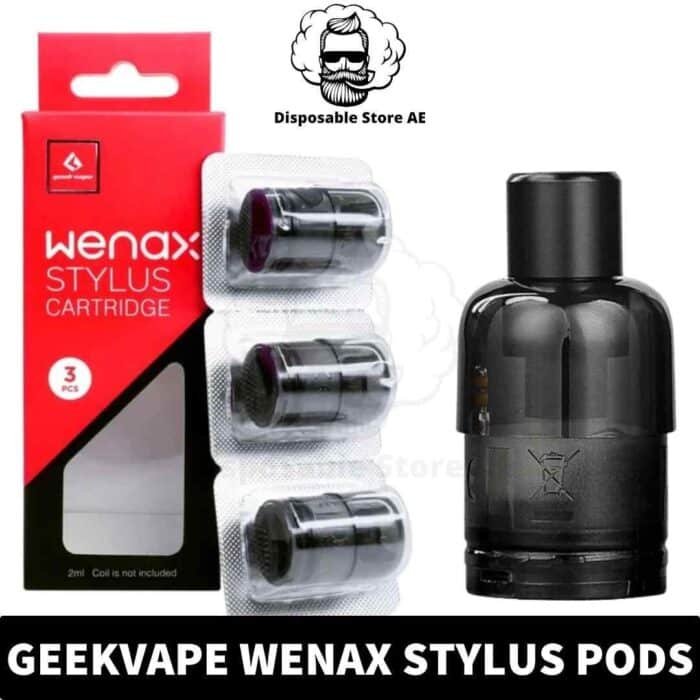 Buy GEEKVAPE Wenax Stylus Cartridge Replacement Pods in Abu Dhabi, UAE - GEEKVAPE Stylus Pods UAE - Geekvape Pods Shop near me vape dubai