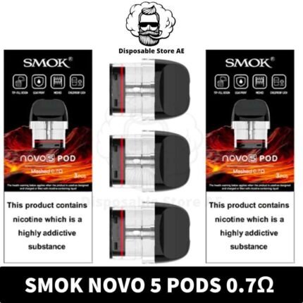 Buy SMOK Novo 5 Replacement Pod 0.7Ω Mesh MTL in UAE - SMOK NOVO 5 Pods in Dubai - SMOK Novo 5 Pod Cartridge Shop Dubai near me - vape dubai