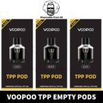 Buy VOOPOO TPP Empty Pod Cartridge in Dubai - VOOPOO TPP Empty Pods is Available in Black, Gunmetal & Silver Colors - TPP Pods Near Me