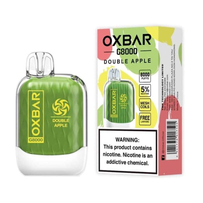 DOUBLE APPLE Buy OXBAR 8000 Puffs in UAE - OXBAR G8000 Disposable in Dubai - OXBAR Disposable Vape Dubai - OXBAR 8000 Dubai- Vape shop near me