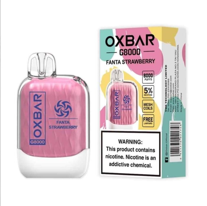 FANTA STRAWBERRY Buy OXBAR 8000 Puffs in UAE - OXBAR G8000 Disposable in Dubai - OXBAR Disposable Vape Dubai - OXBAR 8000 Dubai- Vape shop near me