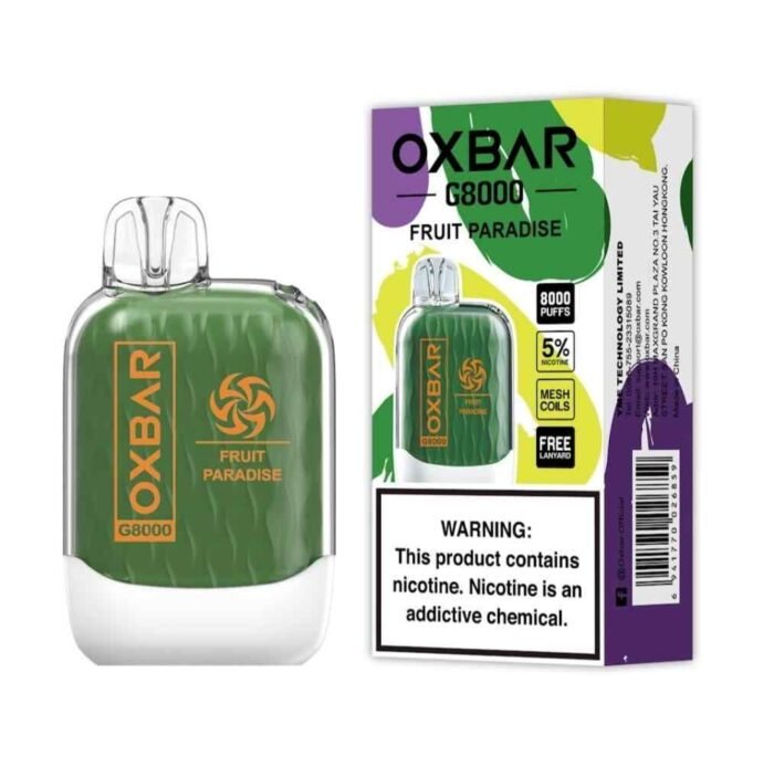 FRUIT PARADISE Buy OXBAR 8000 Puffs in UAE - OXBAR G8000 Disposable in Dubai - OXBAR Disposable Vape Dubai - OXBAR 8000 Dubai- Vape shop near me