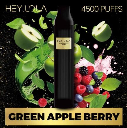 GREEN APPLE BERRY Buy HEY LOLA 4500 Puffs Disposable 10ml 20mg Rechargeable Vape in Abu Dhabi, UAE - HEY LOLA Disposable Buy in Dubai 1.2 ohm Near Me