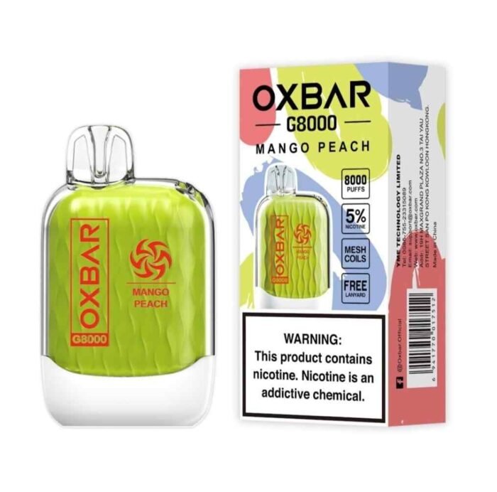 MANGO PEACH Buy OXBAR 8000 Puffs in UAE - OXBAR G8000 Disposable in Dubai - OXBAR Disposable Vape Dubai - OXBAR 8000 Dubai- Vape shop near me