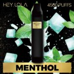 MENTHOL Buy HEY LOLA 4500 Puffs Disposable 10ml 20mg Rechargeable Vape in Abu Dhabi, UAE - HEY LOLA Disposable Buy in Dubai 1.2 ohm Near Me