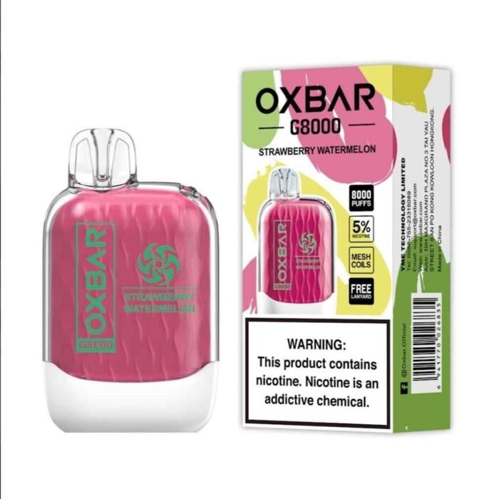 STRAWBERRY WATERMELON Buy OXBAR 8000 Puffs in UAE - OXBAR G8000 Disposable in Dubai - OXBAR Disposable Vape Dubai - OXBAR 8000 Dubai- Vape shop near me