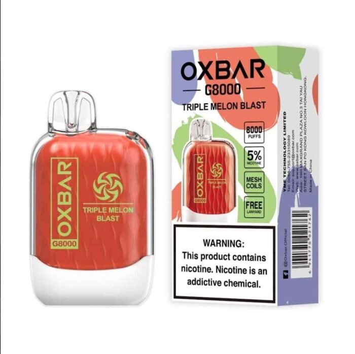 TRIPLE MELON BLAST Buy OXBAR 8000 Puffs in UAE - OXBAR G8000 Disposable in Dubai - OXBAR Disposable Vape Dubai - OXBAR 8000 Dubai- Vape shop near me