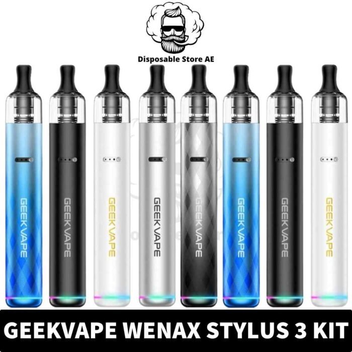 Buy GEEKVAPE Wenax S3 Kit 18W 1100mAh Pod System in UAE - Wenax Stylus 3 Kit Available Colos_ Silver, Blue, Dark, Black, White Near Me