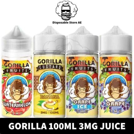 Buy GORILLA 100ml 3mg Juice in UAE - GORILLA 100ml Vape Juice of 3mg Nicotine in Dubai - GORILLA 3mg 100ml Juice Shop Near Me