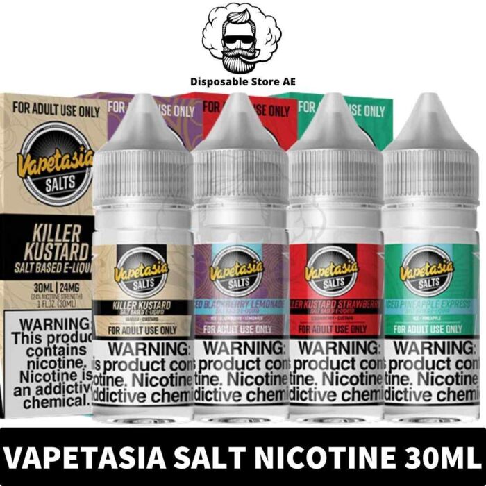 Buy VAPETASIA Salt Nicotine of 30ML size 24MG and 48MG Vape Juice in UAE - VAPETASIA Salt Juice Shop in Dubai - VAPETASIA Salt Near Me