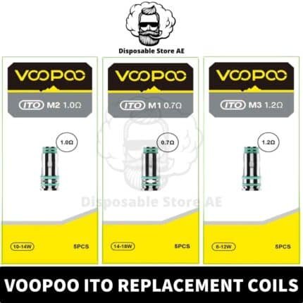 Buy VOOPOO ITO Replacement Coils of M0 0.5ohm, M1 0.7ohm, M2 1.0ohm, M3 1.2ohm Mesh Coils in UAE - VOOPOO ITO Coils Shop Near Me