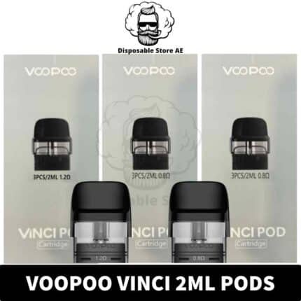 Buy VOOPOO Vinci Replacement Pod of 0.8ohm Freebase Pod & 1.2 ohm Saltnic Pod in UAE - VOOPOO Vinci Pods Shop in Dubai Near Me
