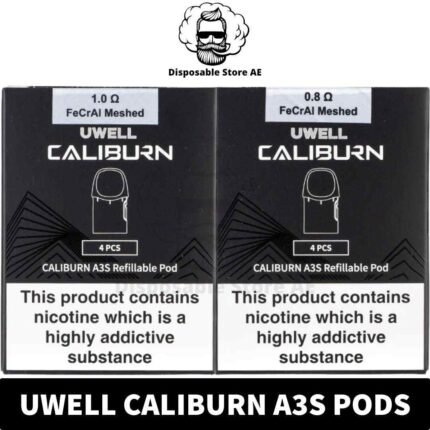 UWELL Caliburn A3S Replacement Pod shop in UAE - Caliburn A3 1.0 Ohm in Dubai - Caliburn A3 0.8 Ohm in Dubai - Caliburn A3S Pods Near ME