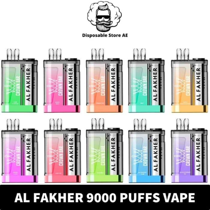 Al Fakher Crown Bar Crystal 9000 Puffs From Disposable Store AE | Al Fakher Crown Bar Crystal 9000 Puffs 20mg Best Disposable Vape in Dubai Near Me