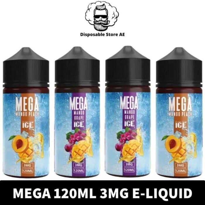 Discover Our Best Quality MEGA 120ml E-liquid 3mg In Dubai, UAE | MEGA 120ml E-liquid Near Me From Disposable Store AE