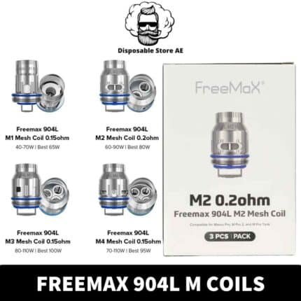 Buy FREEMAX 904L M Replacement Coils - Pack of 3 in UAE for our vape shop in dubai - M2 Dual Mesh Coil 0.2Ω shop near me