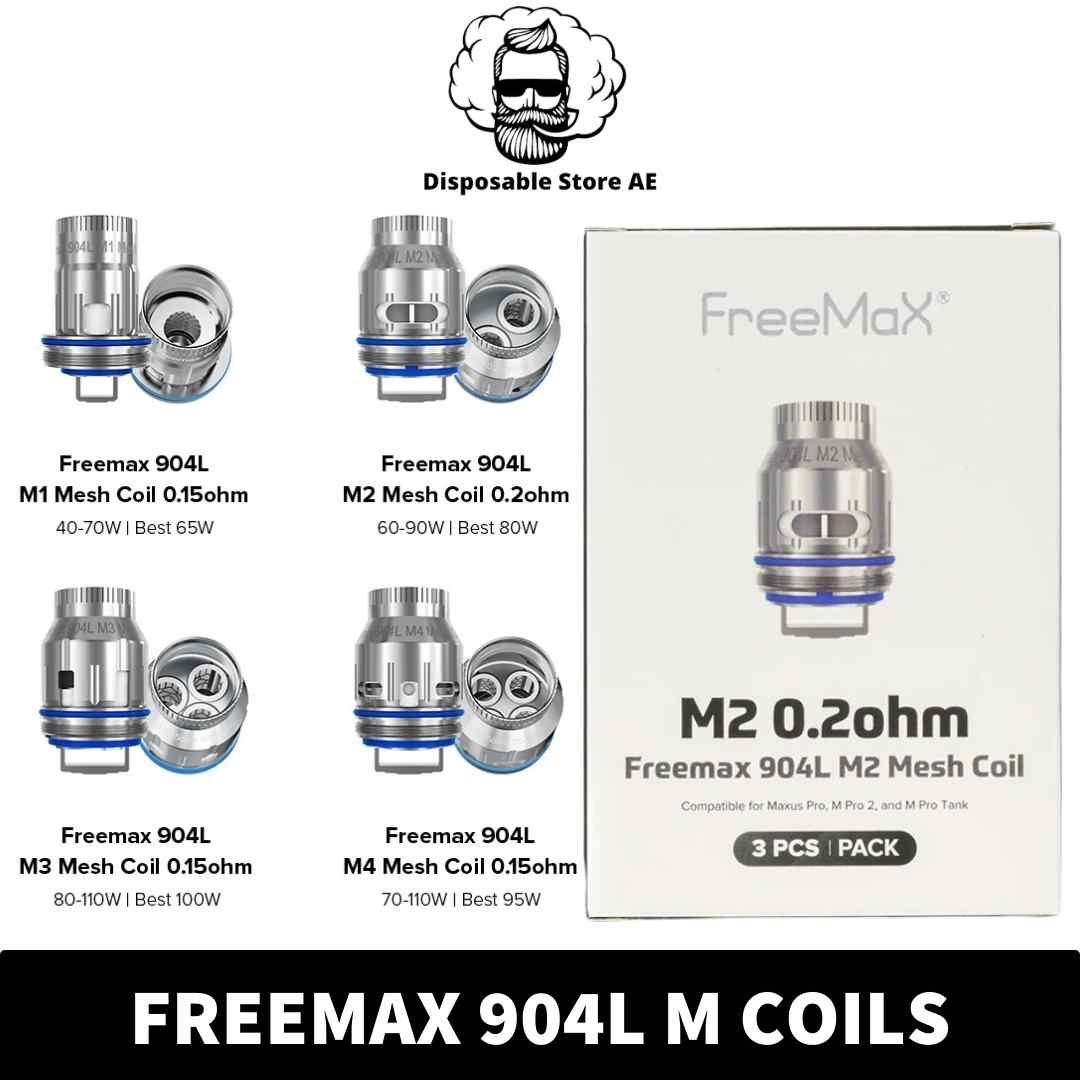 Buy FREEMAX 904L M Replacement Coils - Pack of 3 in UAE for our vape shop in dubai - M2 Dual Mesh Coil 0.2Ω shop near me