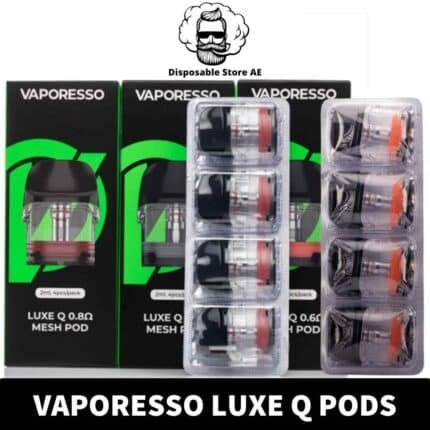 Experience versatile vaping with Vaporesso Luxe Q Replacement Pod, compatible with integrated 0.6ohm, 0.8ohm, 1.0ohm, and 1.2ohm mesh coils