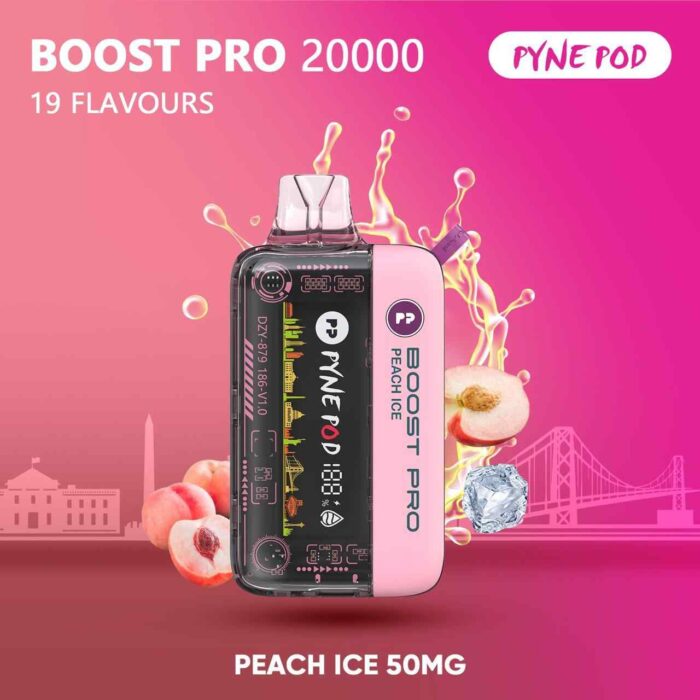 PYNE POD BOOST PRO 20000 Puffs Price in Dubai PEACH ICE