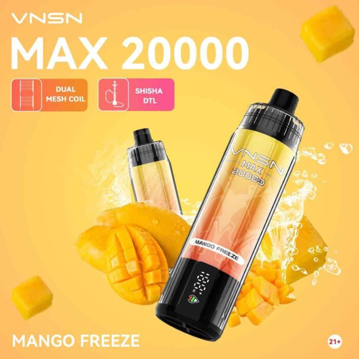 VNSN MAX 20000 Puffs 20K Price in Dubai MANGO FREEZE