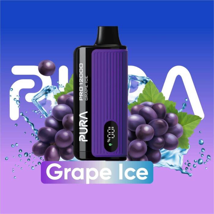 PURA PRO 12000 Puffs Price in Dubai Grape Ice