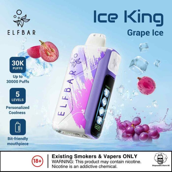 ELF BAR ICE KING 30000 PRICE IN DUBAI GRAPE ICE